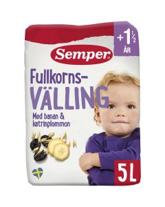 Semper Fullkornsvälling Banan/Plommon - 18 Mån *StorPack*