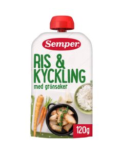 Semper Puré PåsMat Ris Och Kyckling- 6 Mån