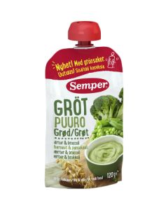 Semper Puré PåsMat Gröt Ärtor Och Broccoli - 6 Mån