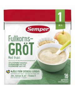 Semper Fullkornsgröt med Frukt - 12 Mån *StorPack*