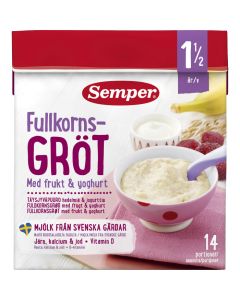 Semper Fullkornsgröt med Frukt & Yoghurt - 18 Mån *StorPack*