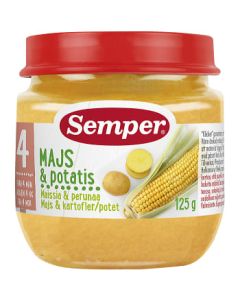 Semper Puré Majs & Potatis - 4 Mån