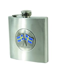 Hip Flask Swedish Flags