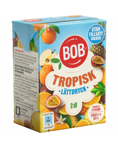 BOB Lättdryck Tropisk Utan tillsatt socker
