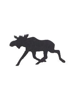 Wooden Moose Magnet