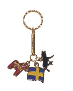 Keyring Sweden Flag Moose Dalahorse