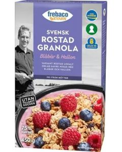 Svensk Rostad Granola Blåbär & hallon