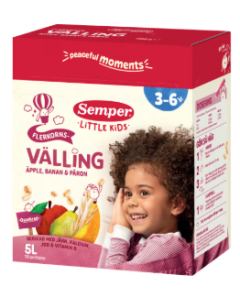 Semper Fullkornsvälling Frukt & Dinkel 3-6 år 