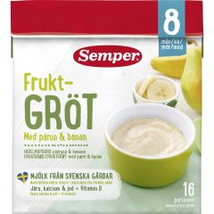 Semper Fruit Porridge with Pears and Bananas 8 Months *Big pack*