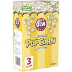 OLW Micropop Popcorn Smörsmak 