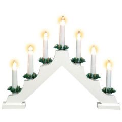 7-Arms Advent Candleabrar - White