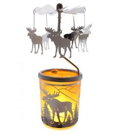 Candle Lantern Moose Carousel