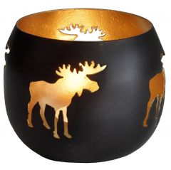 Candle Lantern Moose King of the Forest Metal