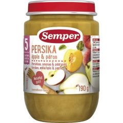 Semper Puré Frukt Persika/Äpple/Päron - 5 mån