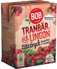 BOB Lättdryck Lingon & Cranberry