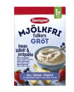 Semper Mjölkfri Fullkornsgröt Blåbär & Jordgubb - 12 Mån