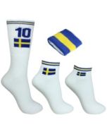 Tennissockor Sverige 3-pack + Svettband