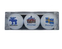 Sverige Golfbollar - 3-pack